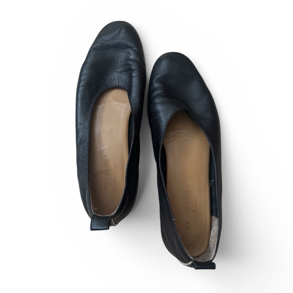 Everlane Black Leather Ballet Flats